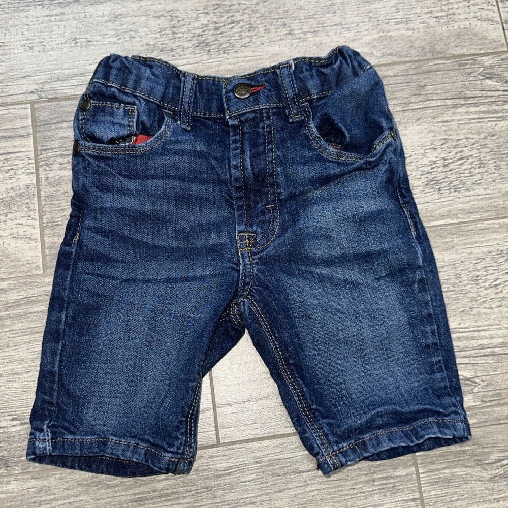 Wrangler Size 6 Denim Blue Jean Shorts Adjustable Waist
